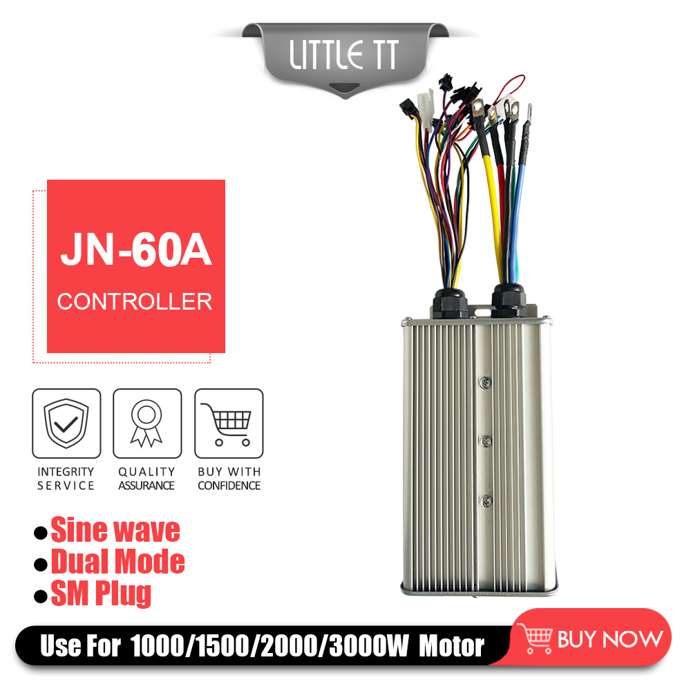 Bicicleta scooter de litio refit accesorios 48V-72V 60a modo dual 18 tubo controlador de onda positiva