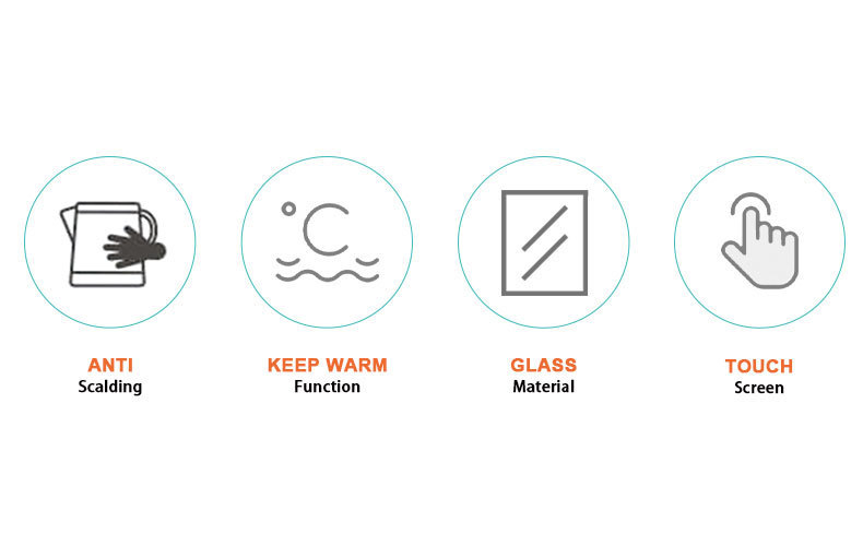 Electric Glass Kettle With Smart Touch Screen Temperature Control_voghion.com