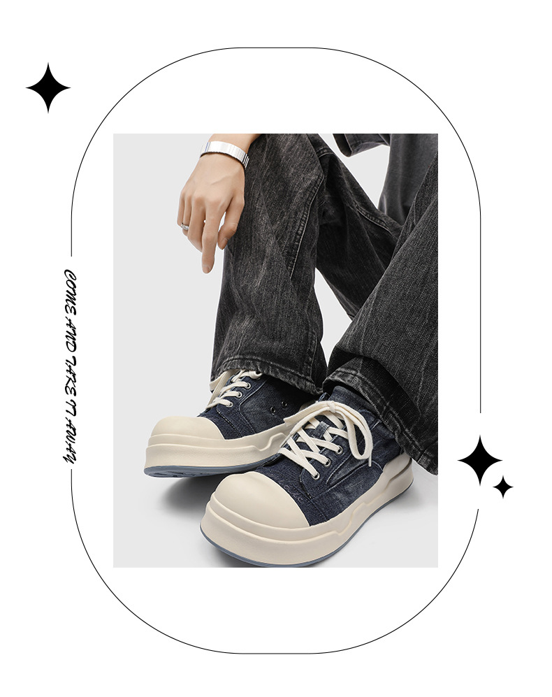 Women's Mickey Mouse Platform Canvas Trainers Height Increasing_voghion.com