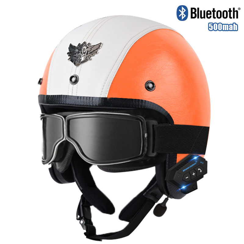 K 오렌지 화이트 스퀘어 레트로 미러 블루투스