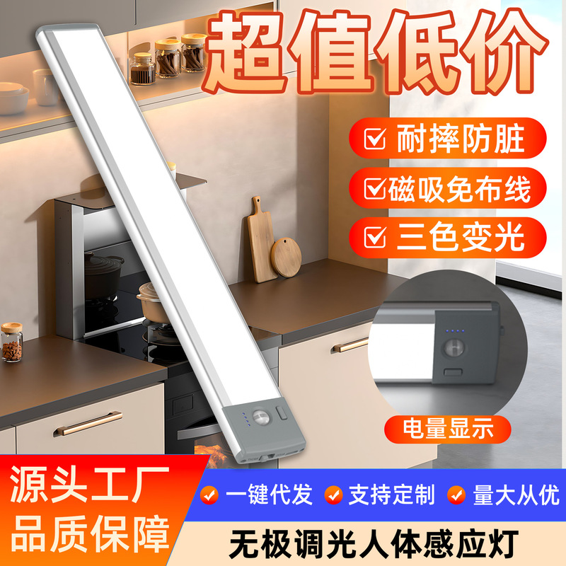 Amazon Human Body Sensor Light, Small Night Light, Magnetic Closet Light, Wireless Three-Color Temperature Dimmable Led, Dimmable