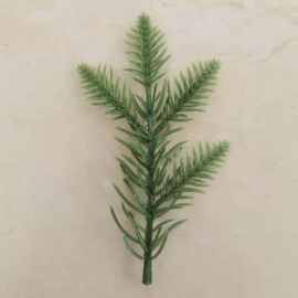 仿真松针 四片草单面松枝 圣诞花环藤条装饰工艺品松针配件批发