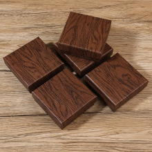 复古棕色木纹首饰包装盒饰品盒项链戒指手镯手链珠宝盒子现货批发
