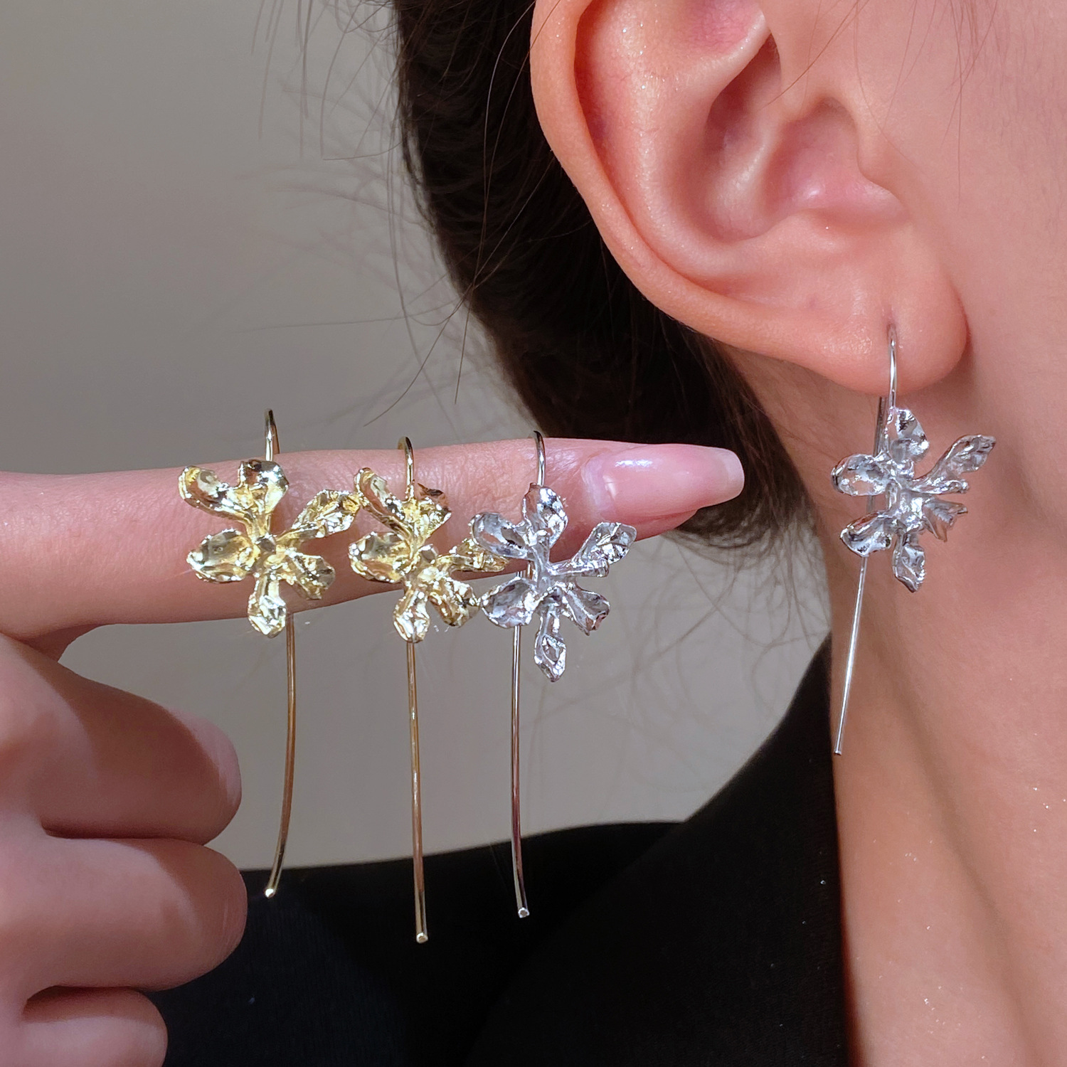 elegant retro universal matte earrings