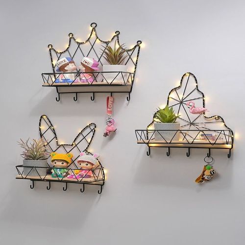 Punch-free entrance key hook wall decoration doorway wall hanging bedroom wall coat and hat hanging rack wrought iron storage rack