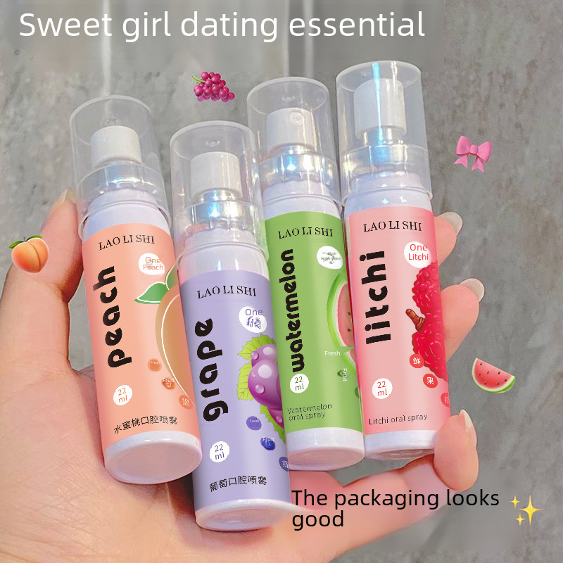 Laurishi fruit oral spray deodorant breath fresh men and women kiss oral spray portable long-lasting fragrance