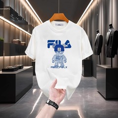 美式痞帅重磅纯棉短袖T恤男女同款休闲时尚ins潮牌圆领短袖上衣服