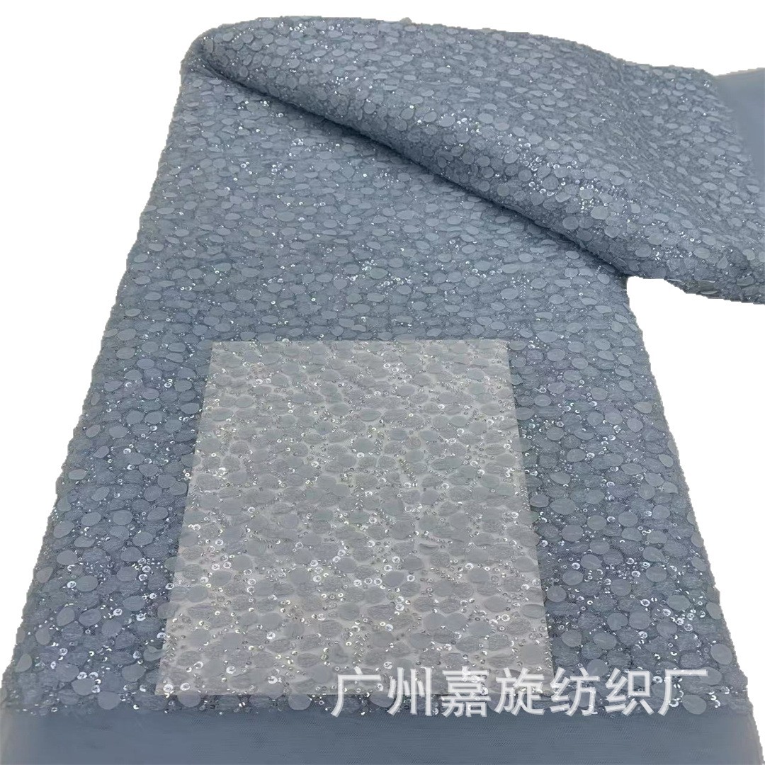 Pequeño fresco redondo tubo de perlas bordado tela de encaje bordado vestido de ropa infantil de hadas de hadas tela de bordado