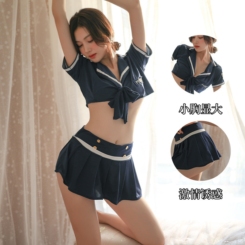 Sexy inner clothes midnight charm temptation stewardess maid flirting bed hot passion free off suit uniform female
