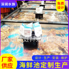 厂家免费设计海鲜池 超市海鲜池 承接大型多层玻璃海鲜养鱼缸