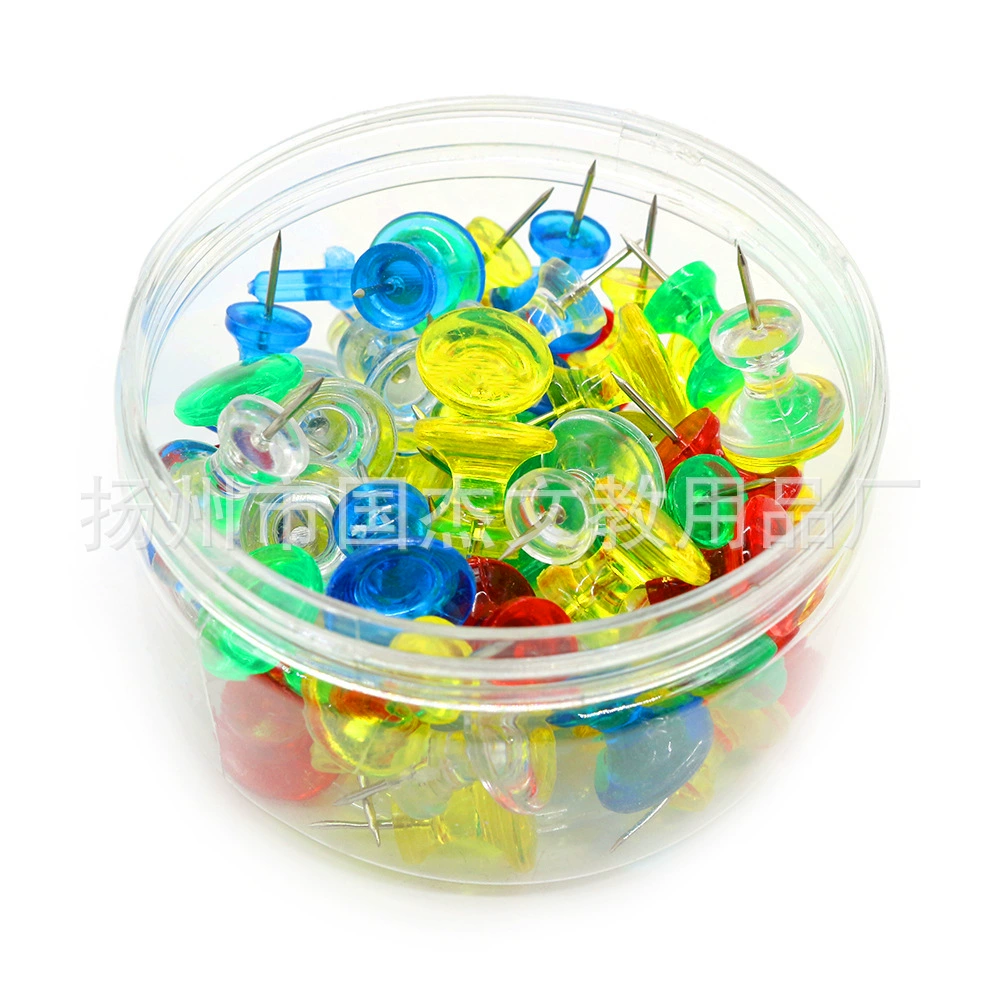 100 шт. Большой I-образный гвоздь с бочкой, цвет прозрачный цвет, Офисная пробковая доска, гвоздь, большой I-образный гвоздь, большой палец, нажимной гвоздь