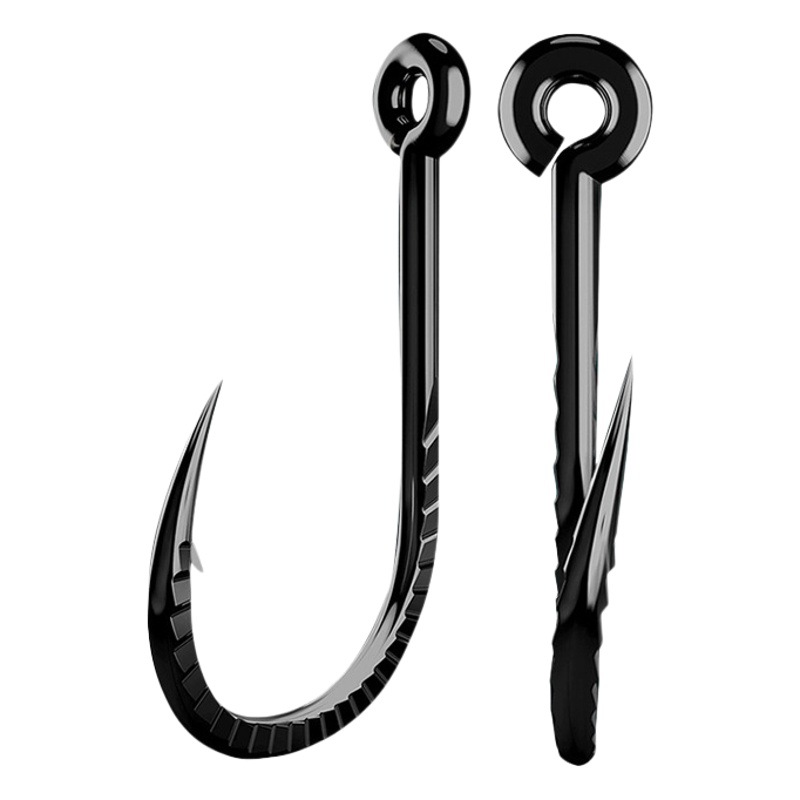 Titanium alloy fishhook bulk crooked mouth tube pay Ishini barbed thousand and barbed fishing hook big hook hook