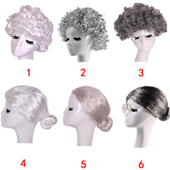 Halloween Grandma Unveils Wigs: A Short, Gray Curly Wig for Cosplay—and a White Wig for Grandpa Characters