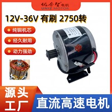 跨境批发滑板车电机电动自行车改装高速马达24V250W同步轮齿轮款