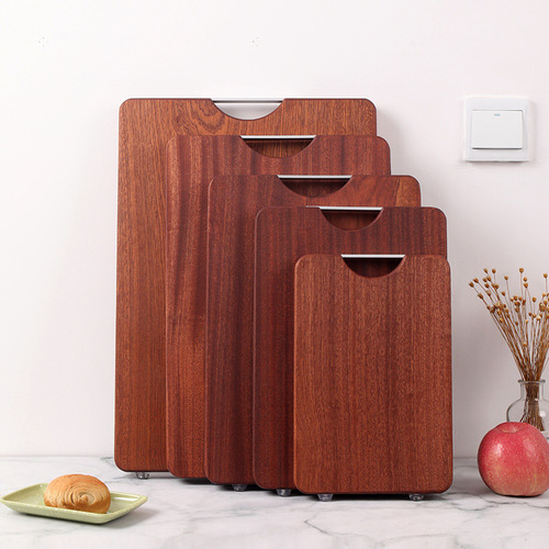 Wooden Udum tree cutting board, Sapi wood chopping board, kitchen block with handle, solid wood rolling pin, factory direct sale one piece