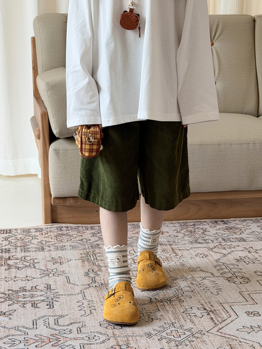 Children's corduroy Japanese trousers for men and women