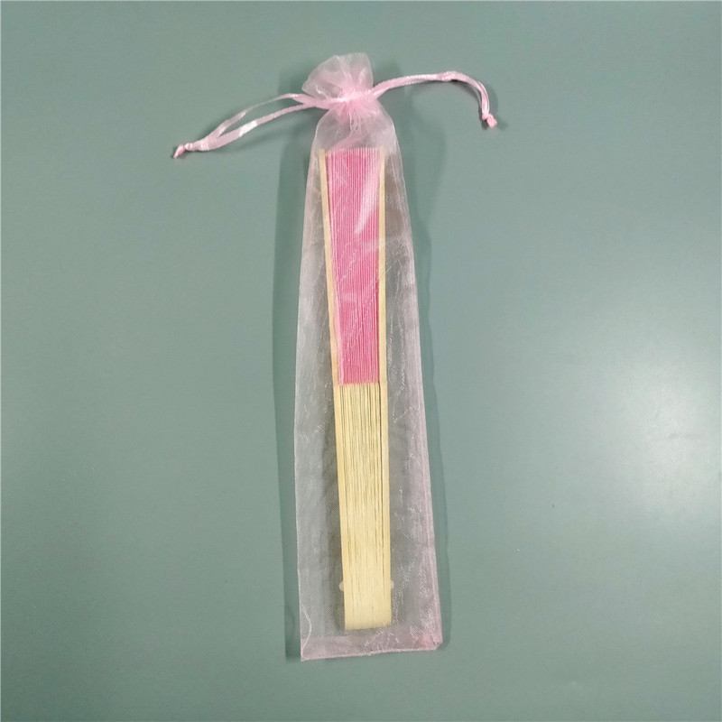 Bolsa de organza 6*26cm ventilador color sólido organza bolsa pura perla blanca organza cordón bolsa embalaje de la joyería