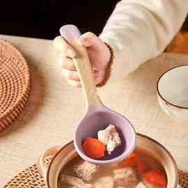 Y8Z墨色日式复古陶瓷大汤勺家用大号盛汤喝汤长柄勺子高颜值汤匙