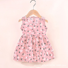 Girls' Dress Children's Clothing Homecoming Baby Ramie Summer Dress Sleepwear Girl Beach Princess Skirt
