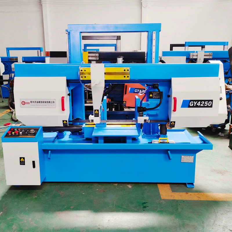 Громкозальная двухколонная ленточный пильный станок GY4250 [спотовая с электрической подакой]