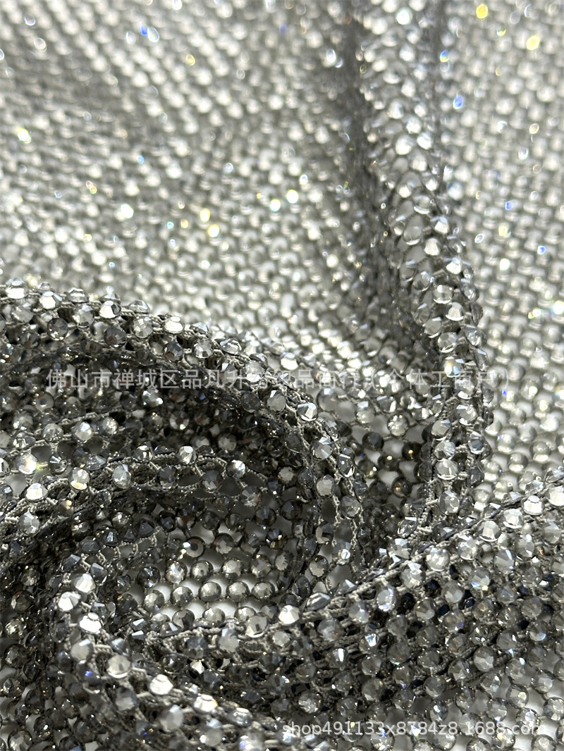 Fabricante suministro de alta densidad de tela de diamantes de moda de fiesta de baile vestido de noche tela de moda image 14