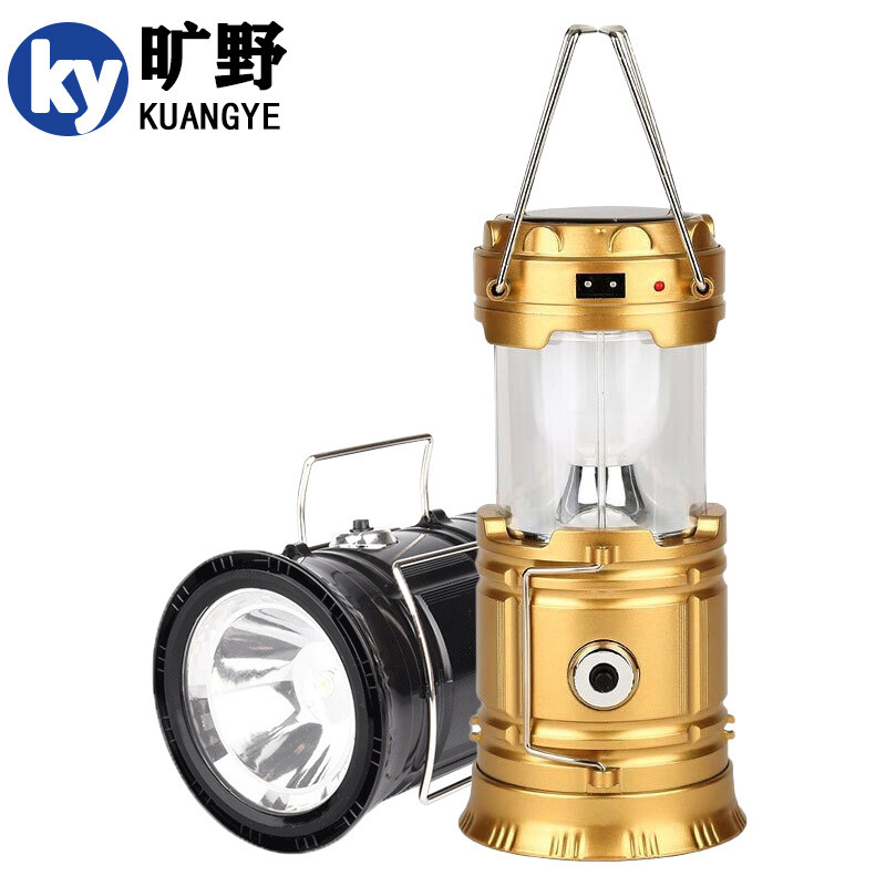 Outdoor New Horse Lantern 5800 camping light solar rechargeable LED camping tent multifunctional portable stretch light