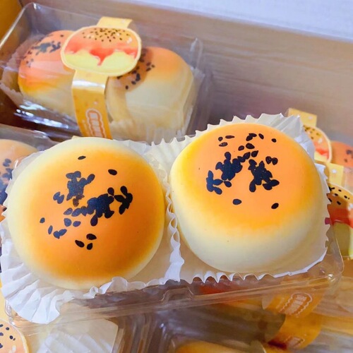 Xiaohongshu Style Realistic Fluid Egg Tart Noodles for Stress Relief, Slow Recovery, Popular Snack, Stress-Relief, Fun for Children