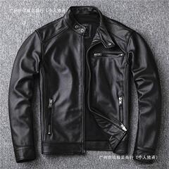 革の服の男性の小さい牛革の短いタイプの格好いい立襟の中で青年の潮流の機関車の単皮のジャケットの新型