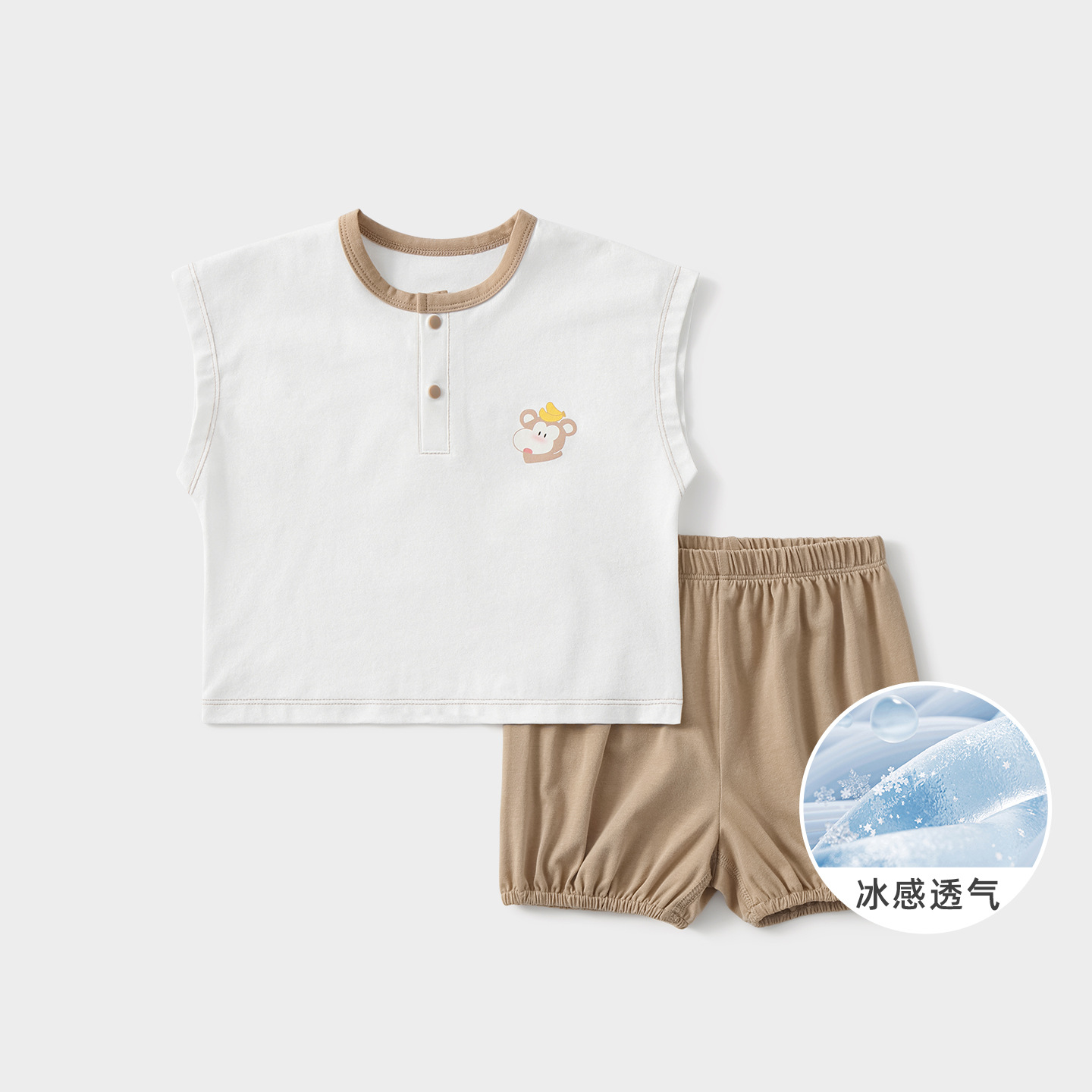 Trajes de bebés de verano para niños sin mangas pijamas delgados para niños y niñas separación de ropa de verano para bebés