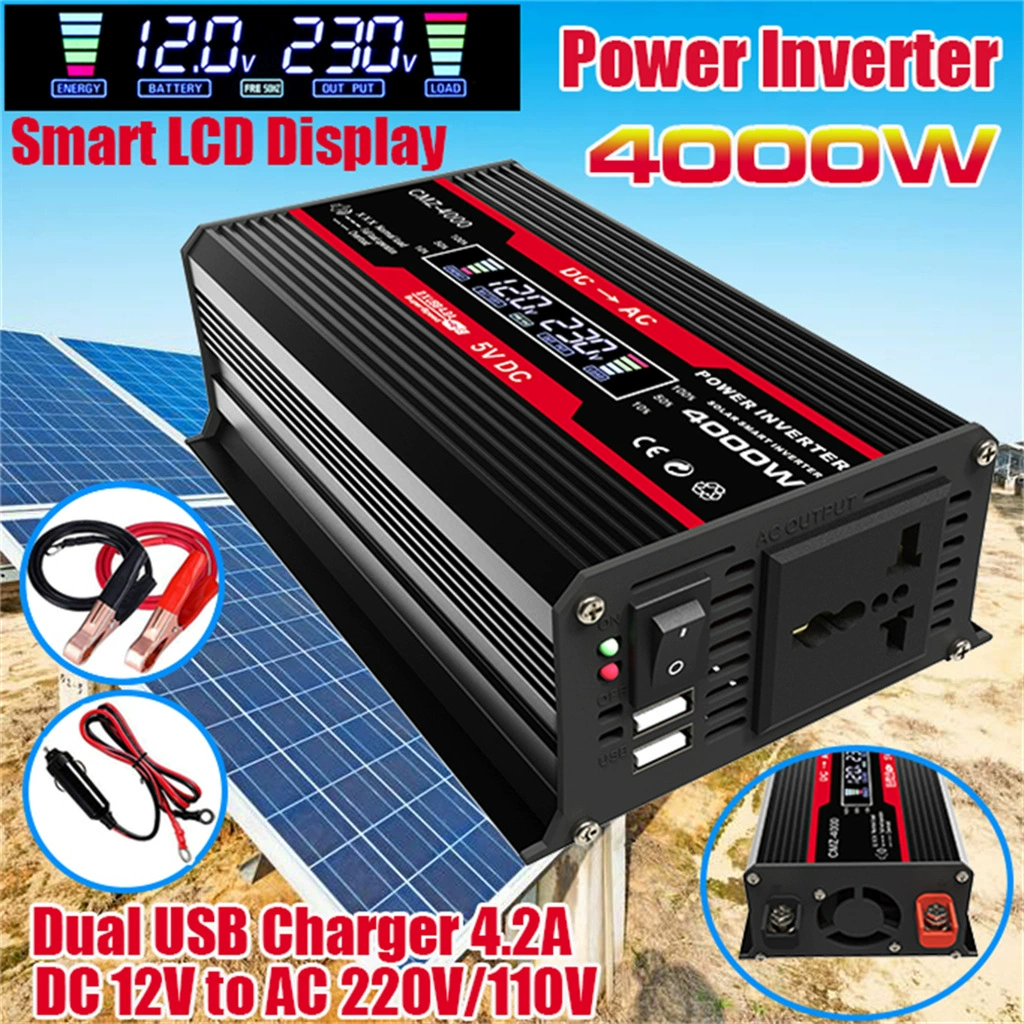 Инвертор мощности Zhizun/Kaixuan 300W, DC 12V в AC 220V и 110V, модифицированная синусоида, цветной дисплей, двойной USB 4.2A