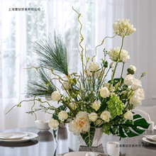 高档仿真艺插花艺家居客厅餐桌装饰摆件北欧风轻奢婚庆假花卉摆设