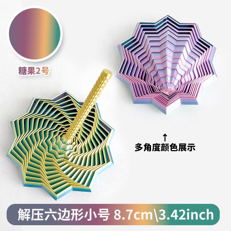 跨境热销减压3D打印感官烦躁之星六边形带手柄解压多边形玩具批发|undefined