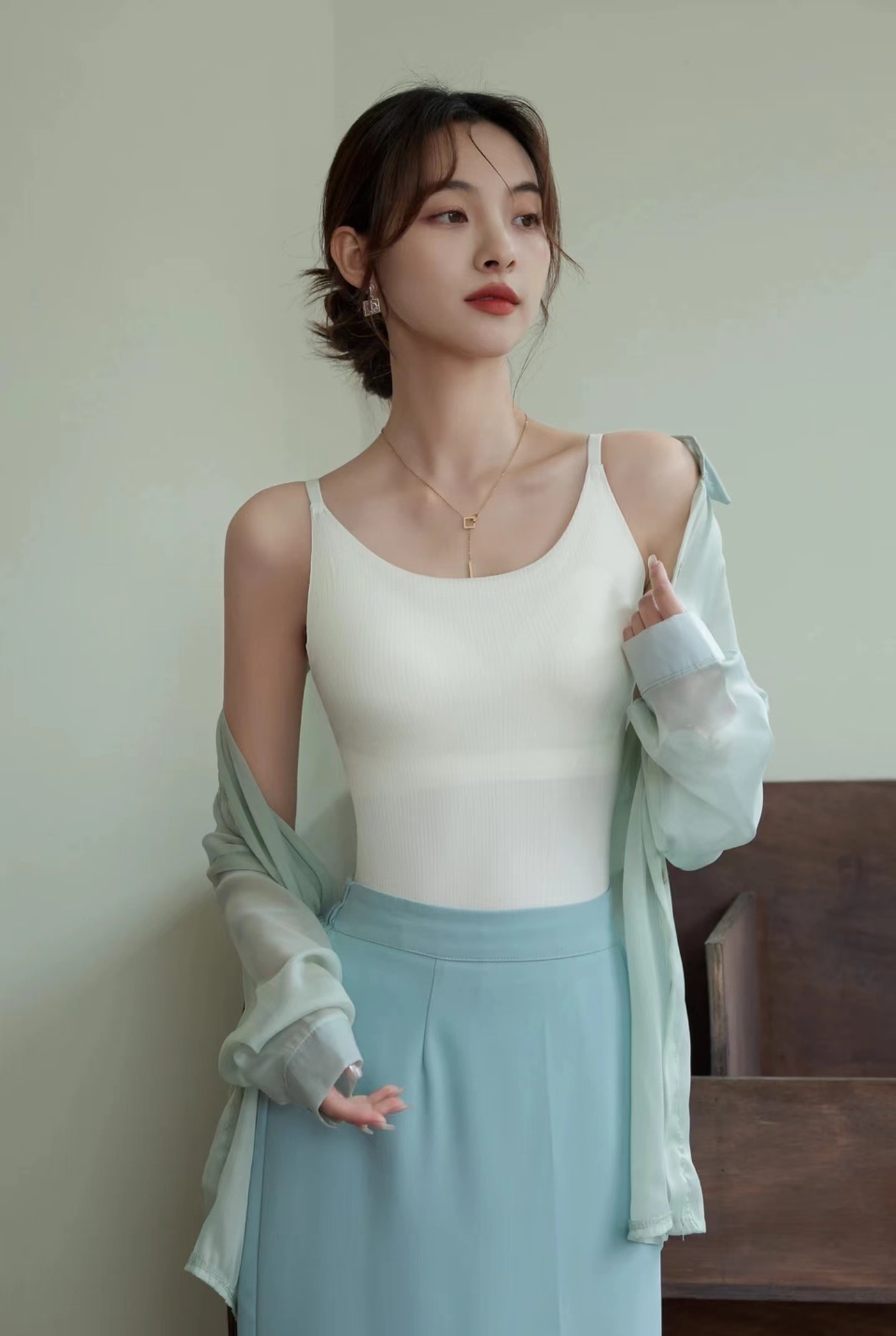 Sujetador de chaleco con espalda hermosa con tirantes sin costuras, ropa interior larga con interior, almohadilla para el pecho, top de fondo de todo fósforo para mujer