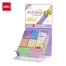 得力SG403迷你拼接荧光笔展架套装荧光色系彩色笔划重点手帐记号