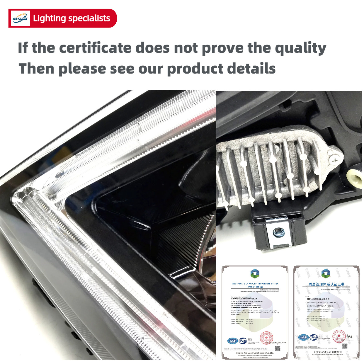 Camión de lámpara LED halógeno delantero montaje Volvo-aplicable a la importación de camión pesado HOW FMX500 accesorios de lámpara