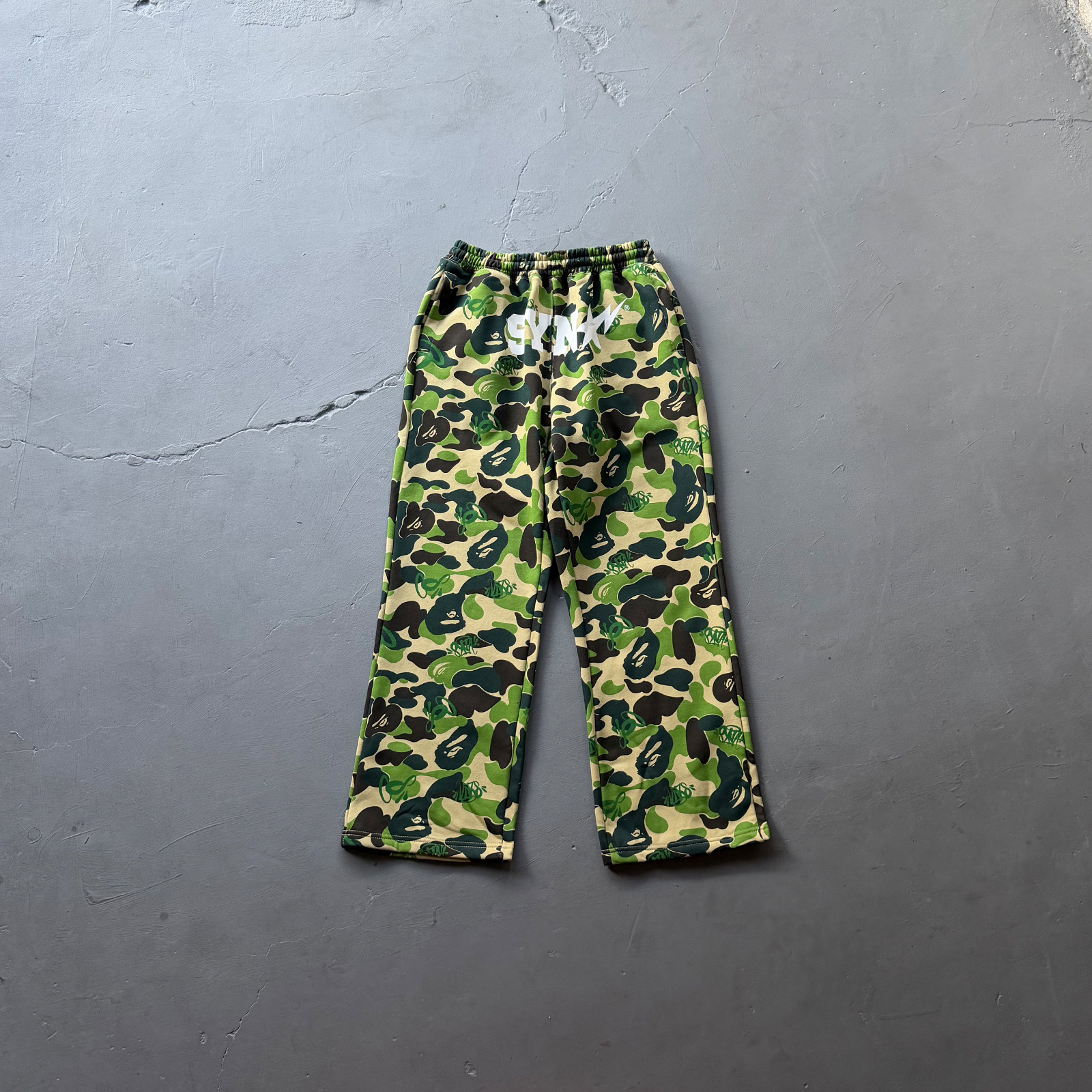 Syna Bape Spotify Camo Relaxed Fit Sweatpants Green