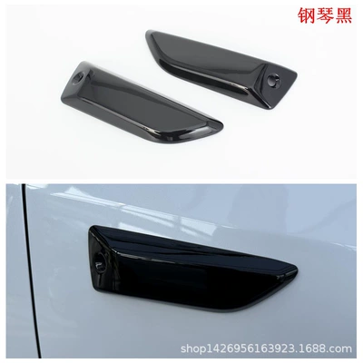 Grille, Front Side Wind Deflector, Şüşə kənarı xromları/moldingləri - piano-black-fender2l