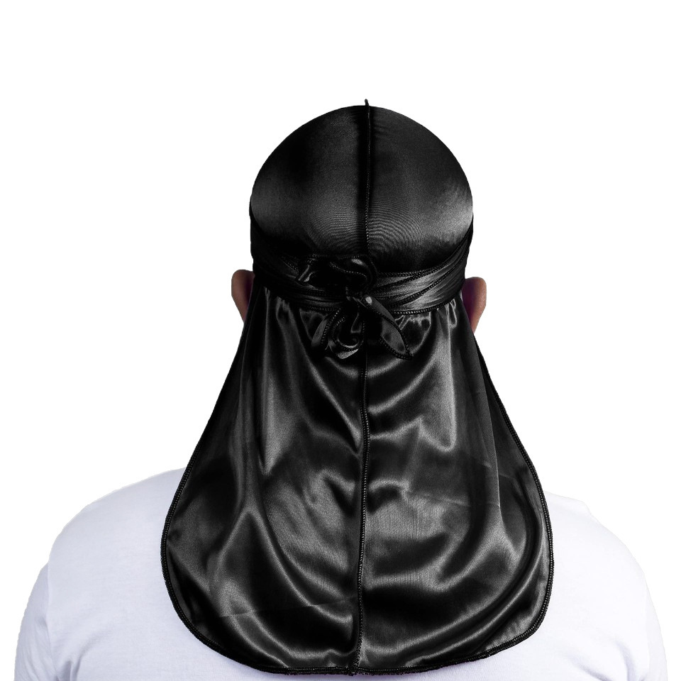 Europa y los Estados Unidos venden en caliente seda larga cola pirata sombrero seda sombrero silky durag fábrica venta directa turbante