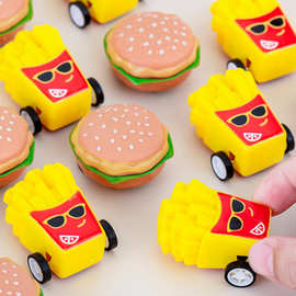 新奇回力汉堡薯条车玩具口袋小汽车创意回力食玩会跑车扭蛋幼儿园