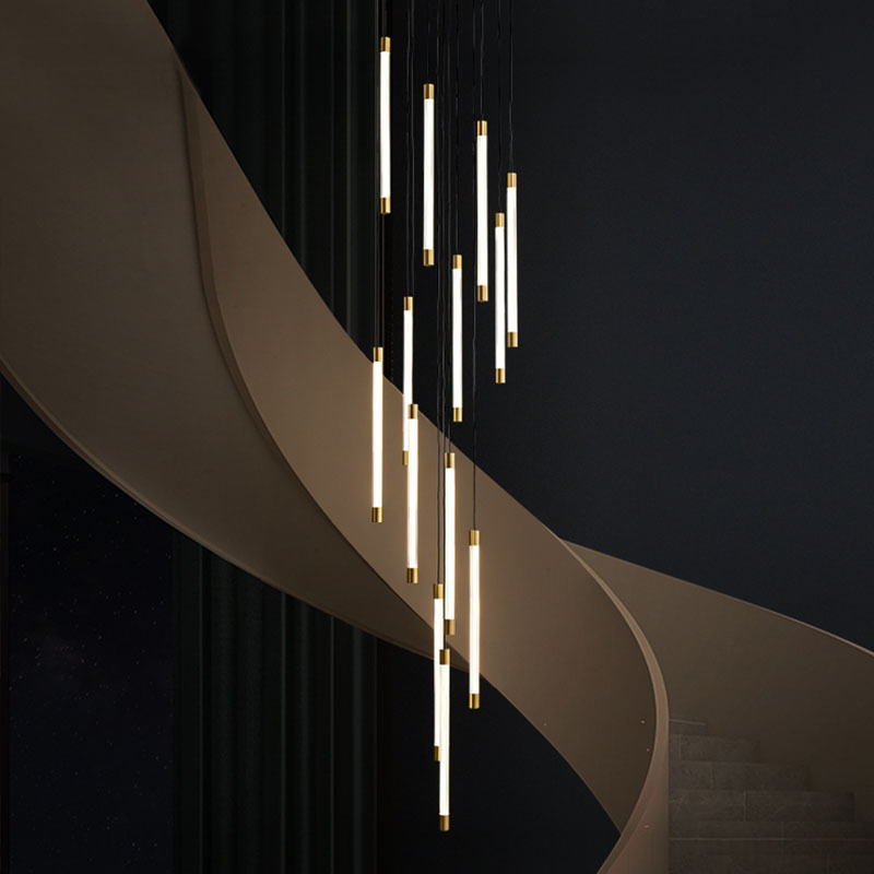 Landelier creativo de un candelier de apartamento de una longitud luminosa generación de 360 candelier villa LOFT escalera personalidad moderna