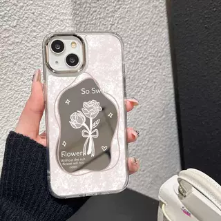 适用苹果18promax手机壳17pro镜面13高颜值15可爱11苹果14手机壳