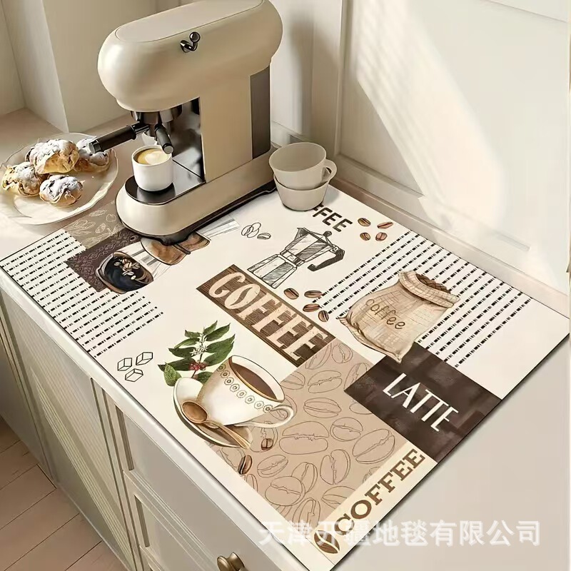 跨境美式风格家用厨房卫生间台面吸水防滑易打理沥水垫隔热垫现货|undefined