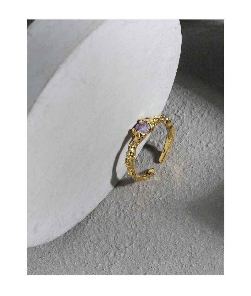 106 Korean Style Ins Special-Interest Design Minimalist All-Match Micro Inlaid Zircon Texture S925 O