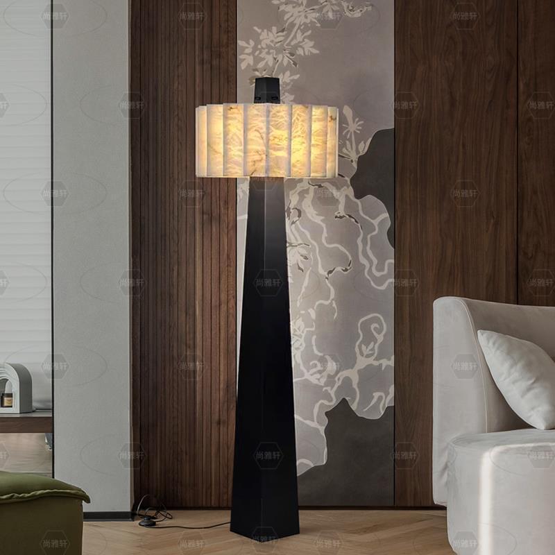 Zhongshan Factory Direct Sales Spanish Natural Marble Designer Floor Lamp for Living Room and Study Luxury