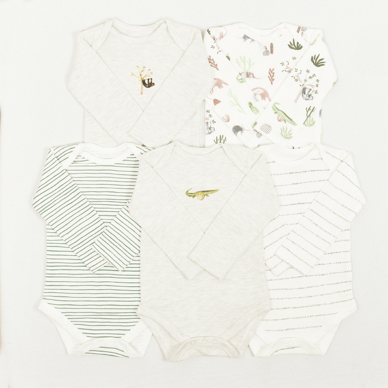 赤ちゃんの夏の服の5つのセットのワンピースの服は赤ちゃんのお尻の服を着ます。