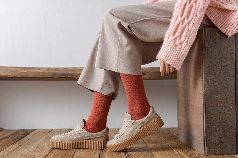 Neue lange Wintersocken für Herren und Damen, hohe Wadensocken aus Wolle in großer Größe sowie dicke warme Frotteesocken aus Samt für Herren und Damen_voghion.com