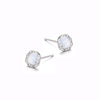 Small design advanced earrings white jade, high-quality style, light luxury style, simple and elegant design