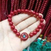 Rosary with round beads, bracelet, birthday charm suitable for men and women for beloved, ethnic accessory, cinnabar, 108 beads, wholesale, ethnic style