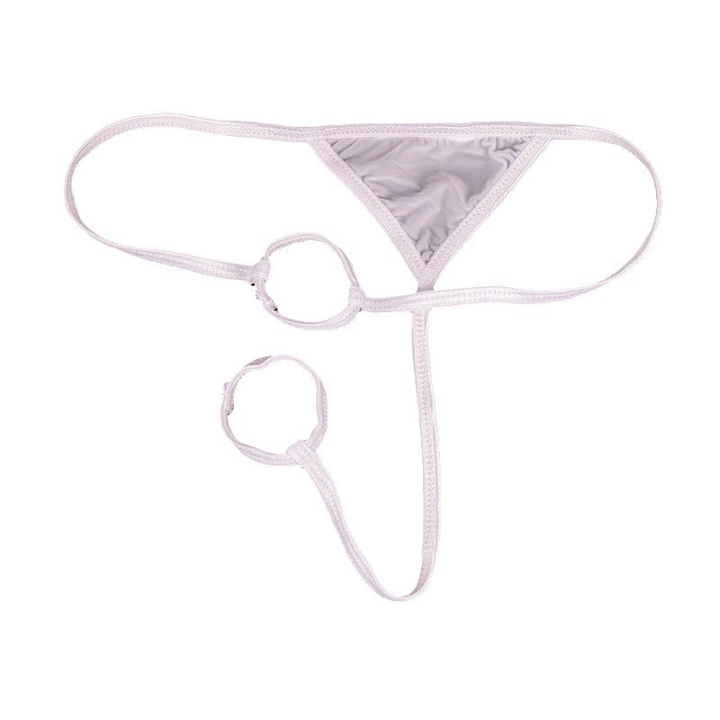 Интересный внешний товар Гу Рао мужские сланцы с thong - sexy T-Back двойное кольцо JJ трусы, цельный комплект, цветной