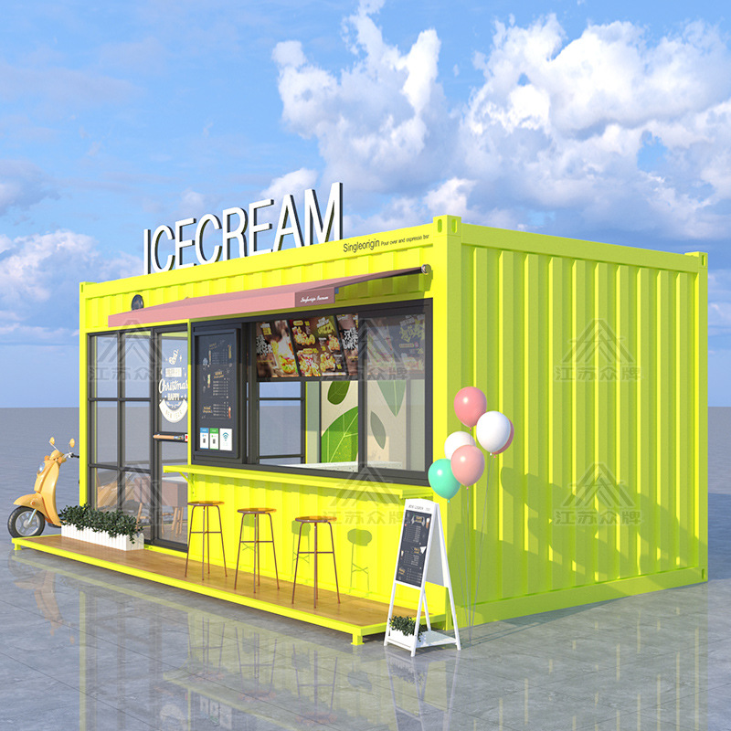 Contenedor casa móvil calle comercial celebridad de Internet tienda de té con leche cafetería tienda móvil quiosco quiosco